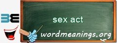 WordMeaning blackboard for sex act